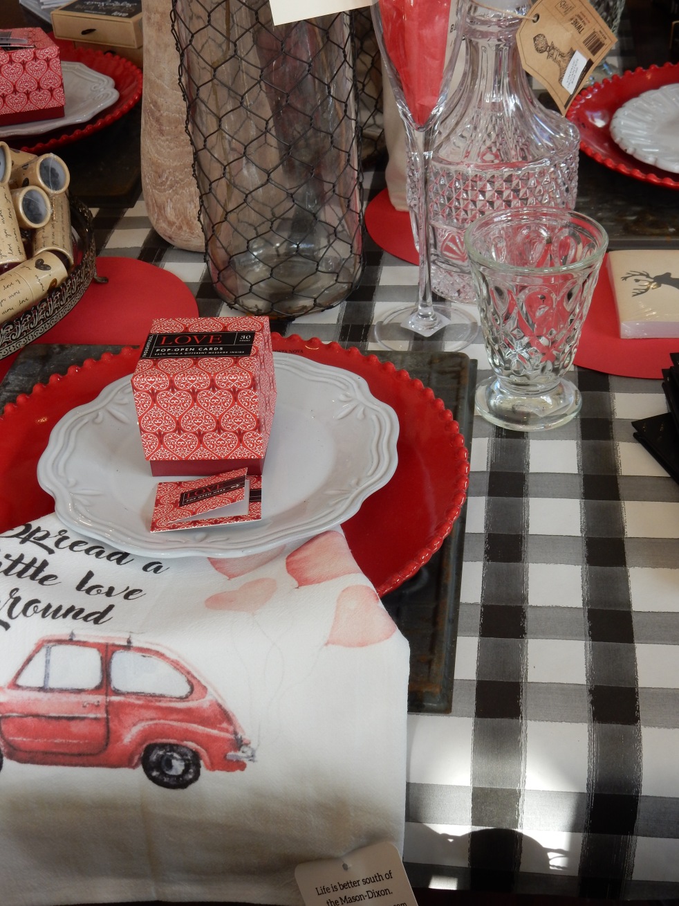 Dining Decor, Table of Love, Valentine's Day Decorating, Valentine's Decor, Sarah In Style, Sarah Meyer, interior decorating, tablescape, decorating ideas, table ideas, February table, decorating blog, decorating blogger, Rusted Arrow Mercantile, Pensacola Shops, Hester & Cook